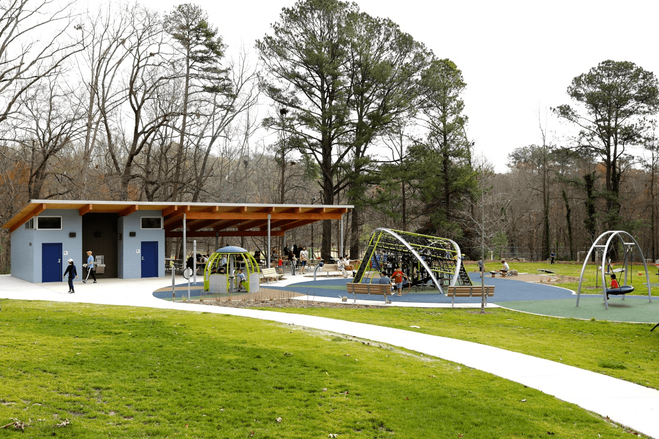 a children's play area in a park